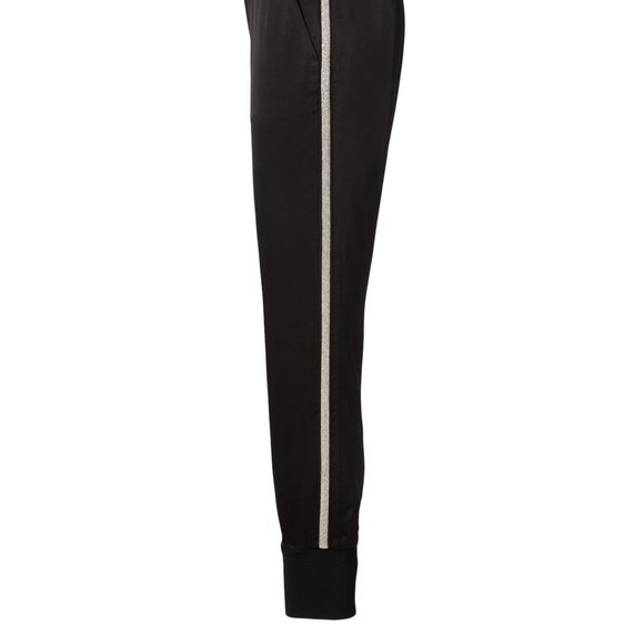 NWOT 3.1 Phillip Lim black satin jogger pants with metallic side stripe, 0 - Picture 5 of 7